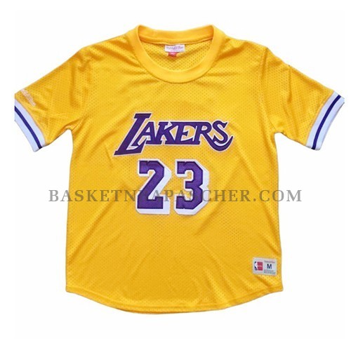 Maillot Manche Courte Los Angeles Lakers Lebron James Jaune